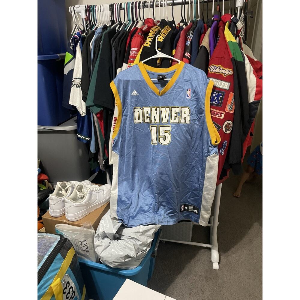 Size XL- VTG Adidas Carmelo Anthony Jersey Denver Nuggets #15 NBA Basketball